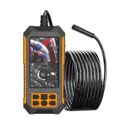 Eacam Industrial Borescope Camera with Dual Camera- 1920 * 1080P/2592 * 1944P 8 LED Light IP68 Waterproof Inspection Camera with 4.5 inch Display 5m Hard Wire 8mm Camera Diameter