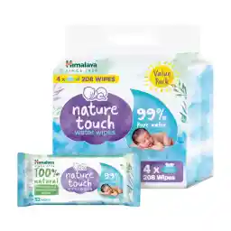 Himalaya Nature Touch Water Wipes Value Pack 4 x 52 pcs