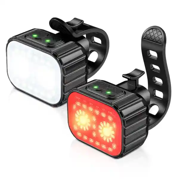 CIRYCASE Fietsverlichting Fiets, Super Helder Fietslicht USB Oplaadbaar, IPX6 Waterdicht Fietslicht voor Nachtritten/Camping/Rugzak, 8+12 Verlichtingsmodi, Langere Levensduur van de Batterij