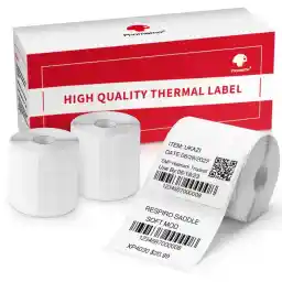 Phomemo 3 Rolls M120/M110/M110S/M200/M220 Thermal Paper 1.57'' x 1.18''(40x30mm), Phomemo Multipurpose Barcode/FNSKU/FBA Labels, 230Labels/Roll, Black on White