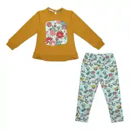 ست سویشرت و شلوار دخترانه فیورلا مدل گل کد 2 33531