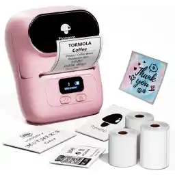 Phomemo Label Maker Machine- M110 Upgraded Bluetooth Label Printer for Barcode, Clothing, Jewelry, Retail, Mailing, Business, Compatible with Windows, Mac, Android, iOS, with 3 Labels