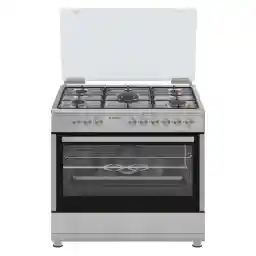 أريستون، فرن غاز AM9GM1KMX/MEA، 90 سم — فضي، 5 عيون (شعلات).