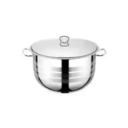 SAFLON Bestinox 36 Cm Steel Deep Pot with Steel Lid 23 Lt
