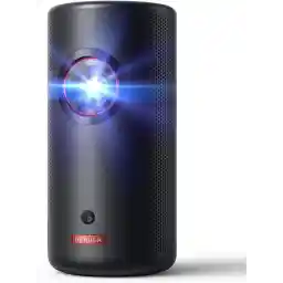 NEBULA Capsule 3 Laser GTV Projector, 300 ANSI Lumens, 1080p Mini Smart TV Projector with WiFi, Mobile Outdoor, Dolby Digital, Laser Projector, Auto Focus, 120 Inch Picture, 2.5 Hours Integrated