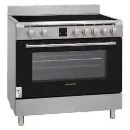 دايو طباخ سيراميك 90 × 60 سم، موقد كهربائي 90 لتر مع مروحة الحمل الحراري، موقد طبخ بالأشعة تحت الحمراء بـ 5 مناطق طهي مع 8 أوضاع برنامج، مؤقت رقمي، DCC، S965HF، صنع في تركيا، ضمان لمدة عام واحد