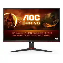 AOC Gaming 27G2ZNE - 27 Inch Full HD Monitor, 240 Hz, 0.5 ms MPRT, FreeSync Prem. (1920x1080, HDMI 1.4, DisplayPort 1.2) Black/Red