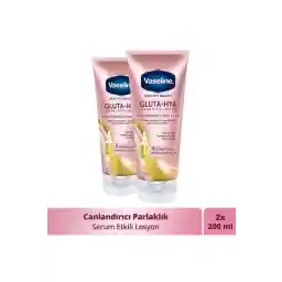 Vaseline Gluta Hya Serum - 200ml x 2 Revitalizing Shine Body Lotion