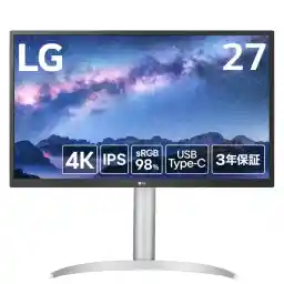 LG Monitor Display 27UP550N-W 27 inch / Graphics, Video Editing, Movies, VOD Watching/4K / HDR/IPS/Anti-Glare/FreeSync/Height Adjustment, Pivot Support/USB Type-C, HDMI x 2, DisplayPort / 3 Year