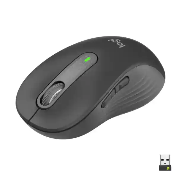 Logitech Signature M650 L Wireless Mouse – for Big Hands, Quiet Clicks, Adjustable Side Buttons, Bluetooth, Multi-Device Compatibility – Graphite