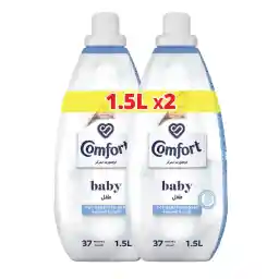 Comfort Concentrate Fabric Softener, Baby, for sensitive skin, 1.5L x 2,Packaging may vary