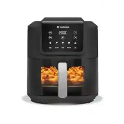 Nutricook مقلاة هوائية رفيعة XL، 1700 واط، تصميم نحيف موفر للمساحة، نافذة شفافة وإضاءة داخلية، 7.6 لتر، أسود