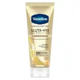 Vaseline Essential Even Tone Body Lotion with moisturising petroleum jelly, Flawless Glow, Gluta-Hya Serum Burst UV, 10X More Powerful than Vitamin C, 200ml