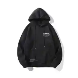 Altamira Unisex Siyah Happiest Baskılı Oversize Kapşonlu Sweatshirt