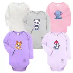 بادی نوزادی نیل کوک مدل Fun Lilac مجموعه 5 عددی