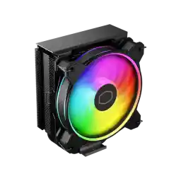 Cooler Master Hyper 212 Halo Black CPU Air Cooler, MF120 Halo² Fan, Dual Loop ARGB, Aluminum Top Cover, 4 Copper Heat Pipes, 154mm (H) for AMD Ryzen AM5/AM4, Intel LGA 1851 1700/1200 (RR-S4KK-20PA-R1)