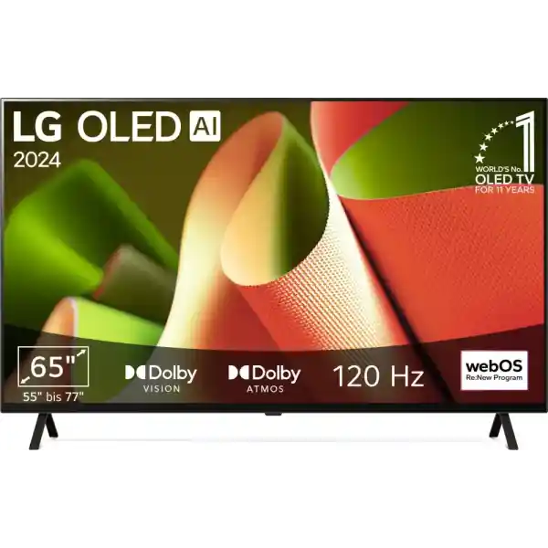 LG OLED65B49LA TV 65 Inch (165 cm) OLED TV (α8 4K AI Processor, webOS 24, Dolby Vision, up to 120 Hz) [Model Year 2024]