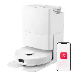 roborock Qrevo Plus Robot Vacuum and Mop with FlexiArm Design Edge Mopping, Self-Emptying, 10 mm Liftable Mops, Auto Mop Washing & Drying, Reactive Tech Obstacle Avoidance, 7,000 Pa Suction, White