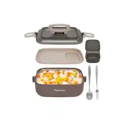 Fissman Single Deck Lunch Box 1000mL with Sauce Cup, Spoon and Fork Compartment
