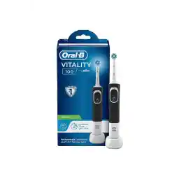 Oral-B Oral B Vitality 100 Cross Action Rechargeable Toothbrush 2 minute Pulsating,Oscillates -D100.413.1BK