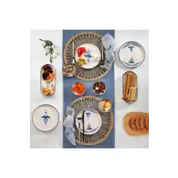 Schafer Sunny 4-Person Breakfast Set 10 Pieces-Navy Blue