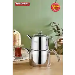 Kahramanlar Delux Mega Boy Platin 4 Parça Çaydanlık Takımı