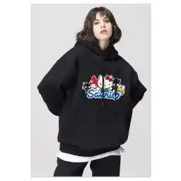Touz Sanrio Black Hooded Sweatshirt