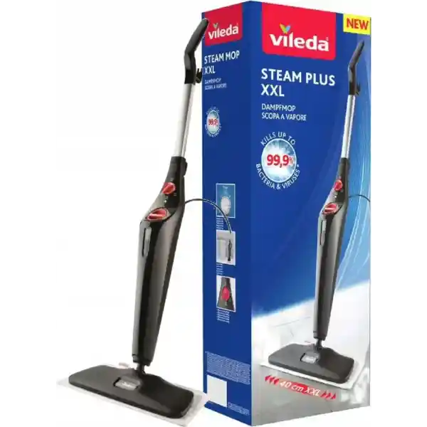 Vileda Steam Plus XXL- Dampfreiniger - Standstaubsauger schwarz