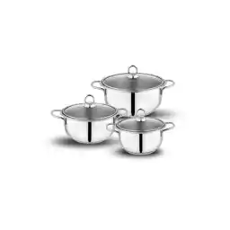 Schafer Gustava Covered Casserole Set-6 Pieces -ınox