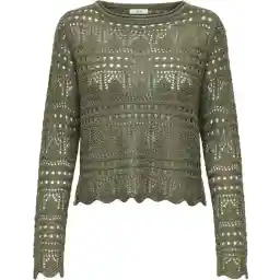 Jacqueline de Yong Trui Jdysun Lay L/s Boatneck Pullov. Knt 15287384 Ivy Green Dames Maat - L