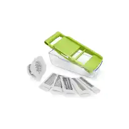 Fissman Adjustable Mandoline Slicer With Container 32x14x9cm And 5 Blades (Abs+Stainless Steel)