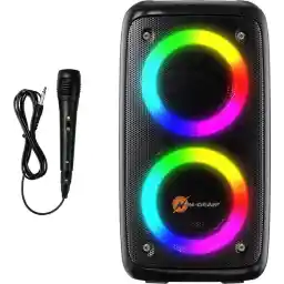 N-GEAR LGP 23M - Draadloze Bluetooth Party Speaker - Karaoke Set - 1 Microfoon - Discoverlichting
