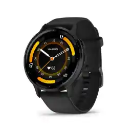 Garmin Venu 3 Slate Stainless Steel Bezel 1.4-Inch AMOLED Touchscreen Display Smart Watch with 45mm Black Case and Silicone Band