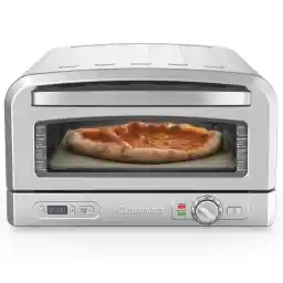 Cuisinart Indoor Pizza Oven – Versatile Temp range reaches 700°F – Bake 12” Pizzas in Minutes – Portable Countertop Pizza Oven – Stainless Steel – CPZ-120
