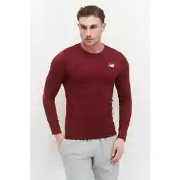 New Balance Men Sportswear Fit Long Sleeves Training Sweatshirt, Maroon