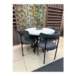 Royal ELISA 4 KİŞİLİK YUVARLAK MUTFAK MASASI TAKIMI SOFT18