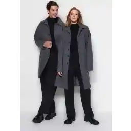 Trendyol Mink Unisex Regular Fit Wolmix Kasjmier Winterjas Tmnaw24Kb00004