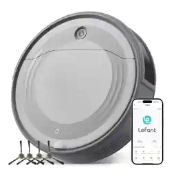 Lefant Robotstofzuiger 4500Pa, 180 Min Looptijd, Stofzuiger Robot 6 Reinigingsstanden, Precies Obstakel Vermijden 4 cm, App/Alexa, Perfect Voor Huisdierhaar, Haar en Harde Vloeren, M310