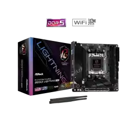 ASRock B650I LIGHTNING WIFI AM5 Ryzen 7000 AMD B650 SATA 6Gb/s Mini-ITX s DDR5 7200+ (OC) 2.5G LAN x WiFi 6E + Bluetooth Motherboards - AMD