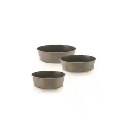 NEOFLAM ,Midas,Round Ovenware Set of 3pcs,non stick cast Aluminum,(Round 24,26,28 CM),Warm Marble