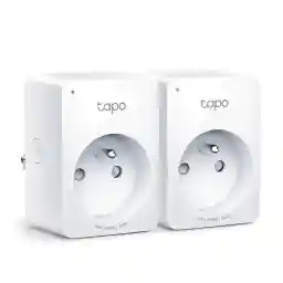 TP-Link Tapo wandcontactdoos, wifi, intelligent stopcontact, compatibel met Alexa, Google Home en Siri, 10 A, bediening van koffiezetapparaat, lamp, radiator, geen hub nodig, TapoP100 (FR) 2 stuks