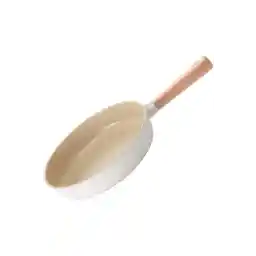 NEOFLAM ,Fika,Non Stick,Frying Pan,24cm,Wood Handle,Suitable for stove & Induction,Off White Sand