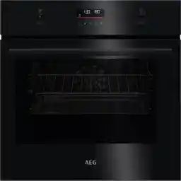 AEG Built-in Oven - Series 5 Ring Hot Air: Even Cooking Results on 3 Levels - Pyrolysis Self-Cleaning - 25 Automatic Programmes - LED Touch Display - Quick Heating - Black - BPE53516AB