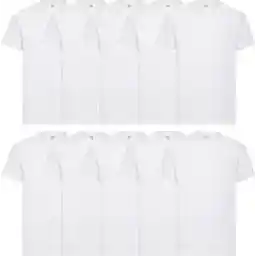 10er Pack Fruit of the Loom Valueweight T-Shirt Farbe: weiß Größe: XL