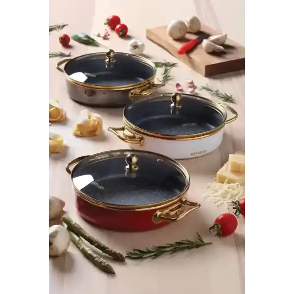 Emsan Troy 20 Cm Kapaklı Sahan Beyaz