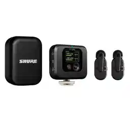 Shure Sure MoveMic Two Kit MV-TWO-KIT-J-Z6 Receiver Kit, Clip-on Wireless Pin Microphone, 2 Devices, 1 Receiver, Compatible with iPhone & Android, Smartphones, Cameras, PC, Mac, Professional