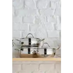 Emsan Cemre 6 Piece Midi Stainless Steel Cookware Set with Induction Base