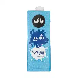 شیر تازه پاستوریزه پر چرب پاک حجم 1 لیتر