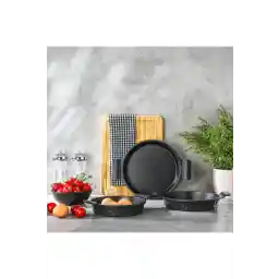 Schafer Trio 3-Piece Cast Iron Pan Set-3 Pieces-Black