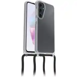 OtterBox React Necklace hoesje voor Samsung Galaxy A35 5G, ultradun, beschermhoesje met verstelbare en afneembare kettingriem, getest volgens militaire standaard, Transparant